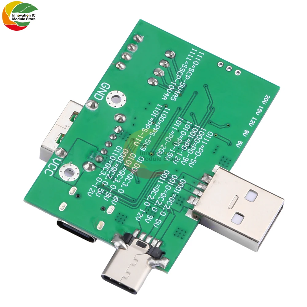 PD/QC3.0 2.0/PPS Deception Fast Charge Trigger Module Aging Board Test Board Adjustable Dial Code USB Type-C 5V9V12V15V20V