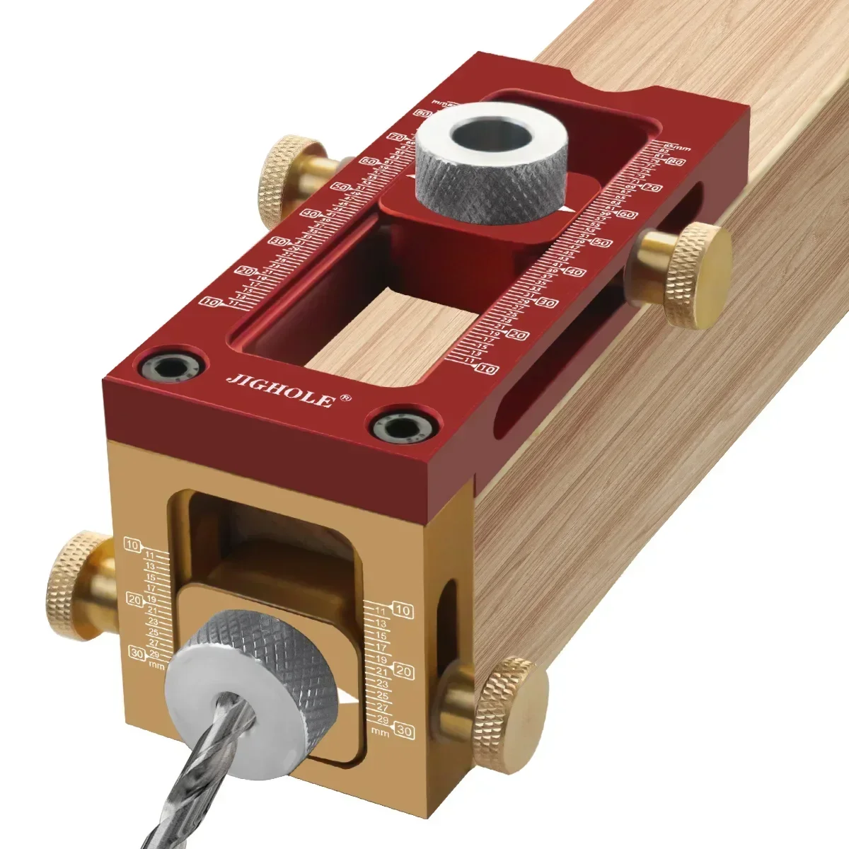 2 in 1 Drill Guide Doweling Jig Bed 6/8/10/12/15mm Drill Cabinet Screw Punch Locator Woodworking Hole Drill Bit Set Diy Tools