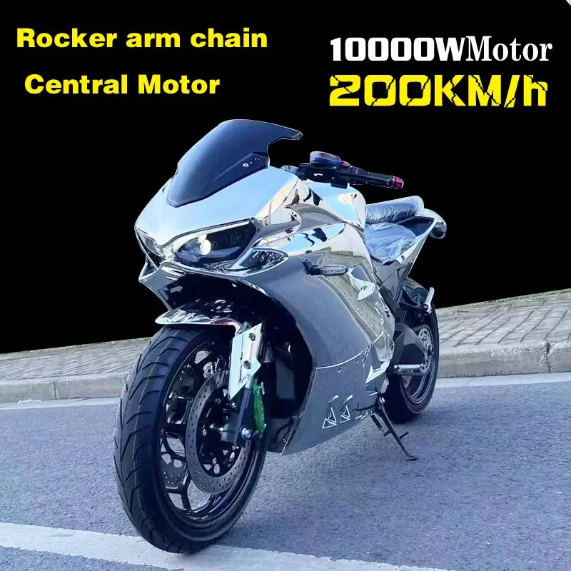 2025 High-Speed Electric Motorcycle 8000W Power with 72V Large Capacity Long Life Battery V6R3 72V80AN Pilot Design