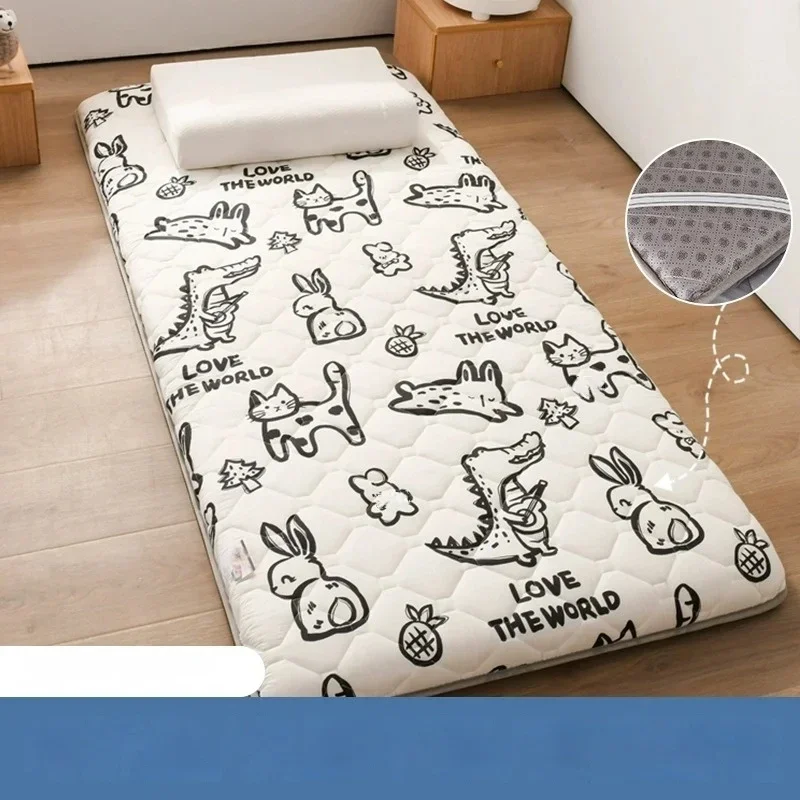 Folding Mattress Pad - Soft Floor Sleeping Mat for Home Use, Futon Cushion, Ideal for Student Dormitories and Rental Properties