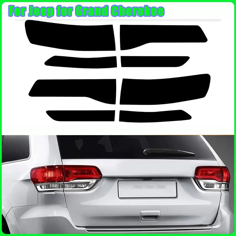 

8 шт. для Jeep для Grand Cherokee, автомобильные аксессуары 2014-2019, тонировочная накладка на задний фонарь, виниловая накладка на фонарь, автомобильные аксессуары