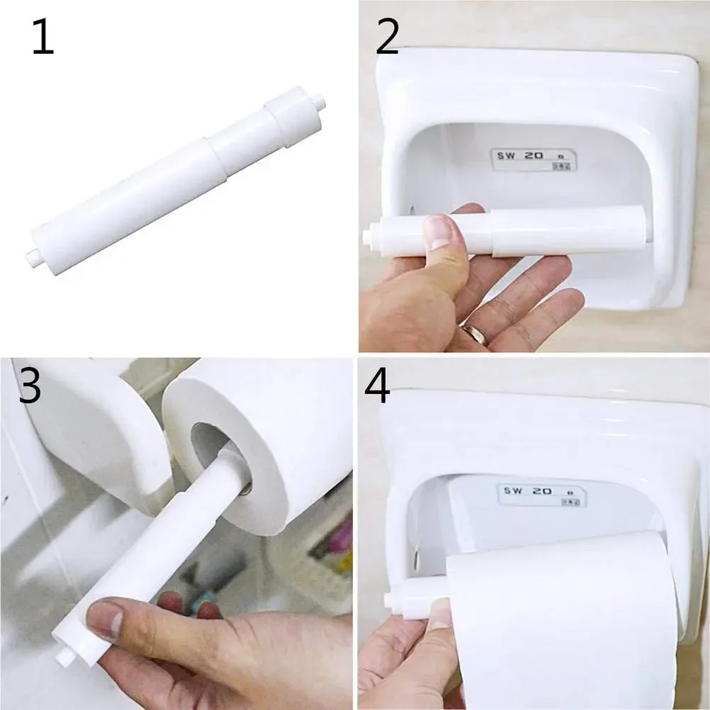 

2pcs Adjustable Toilet Paper Holder with Spring - Durable Plastic Design for Easy Roll and Hand towel holder Phone accessories