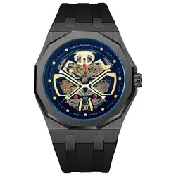 Sports hollowed out fashionable luminous waterproof men's mechanical watch