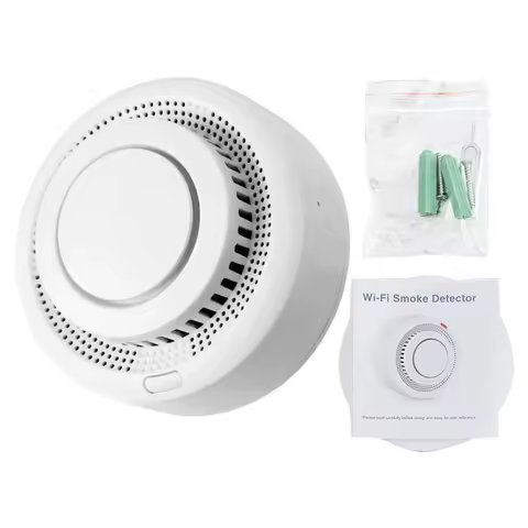 스마트 화재 감지기 스마트 화재 경보기 WiFi 배터리 구동 화재 감지기 실시간 홈 보안 무선 앱 알림 화재