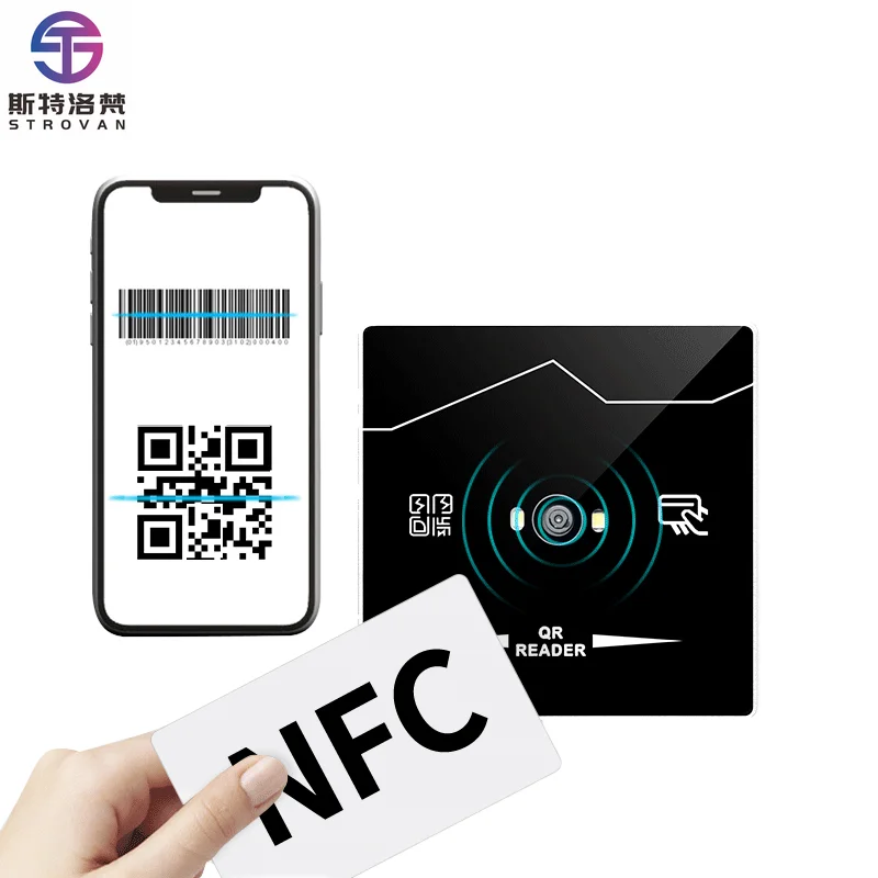 

Support RS232/485 TTL 13.56Mhz IC RFID Card Reader Barcode Scanner QR Code Scanner