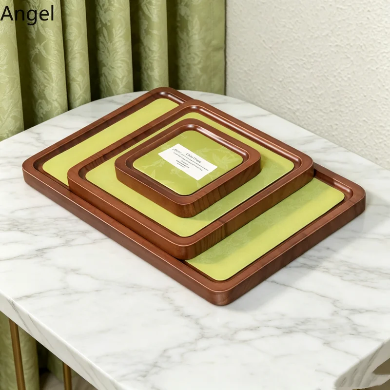Wooden Linen Jewelry Tray, Eid Mubarak Storage for Ring Necklace Bracelet Beads, Photography Prop & Counter Display