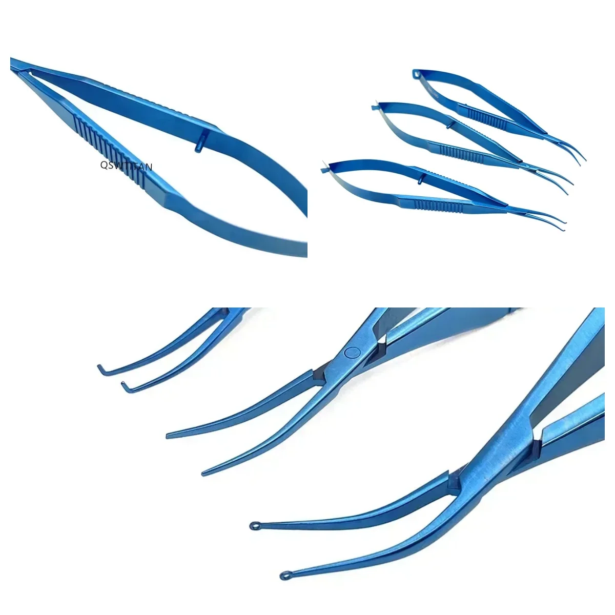 Strumento chirurgico oftalmico: pinza per lenti stile Clayman Kratz in titanio