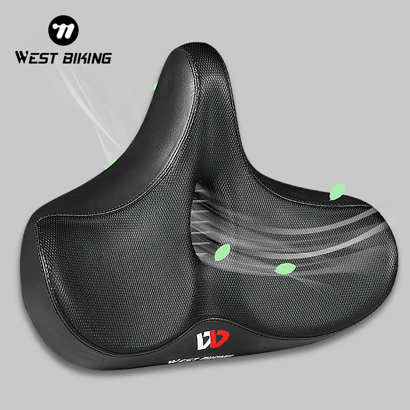 

WEST BIKING Hollow Breathable Bicycle Saddle MTB Cycling Seat Cushion Comfortable Shock Absorbing Bike Seat Bike Accessories