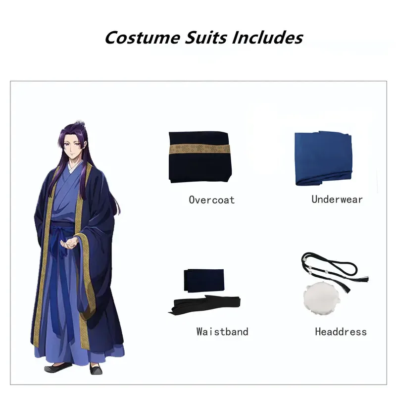 

COSda@Anime Kusuriya No Hitorigoto Jinshi Cosplay Costume Suit Uniform Halloween Party Anime Role Play Outfit for MenCOSda@