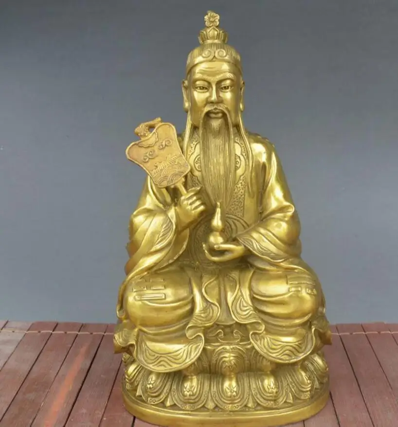 

Copper Statue New Kaiguang bronze ware, taishanglaojun bronze statue, daodetianzun, Buddha statue, handicrafts and home furnishi