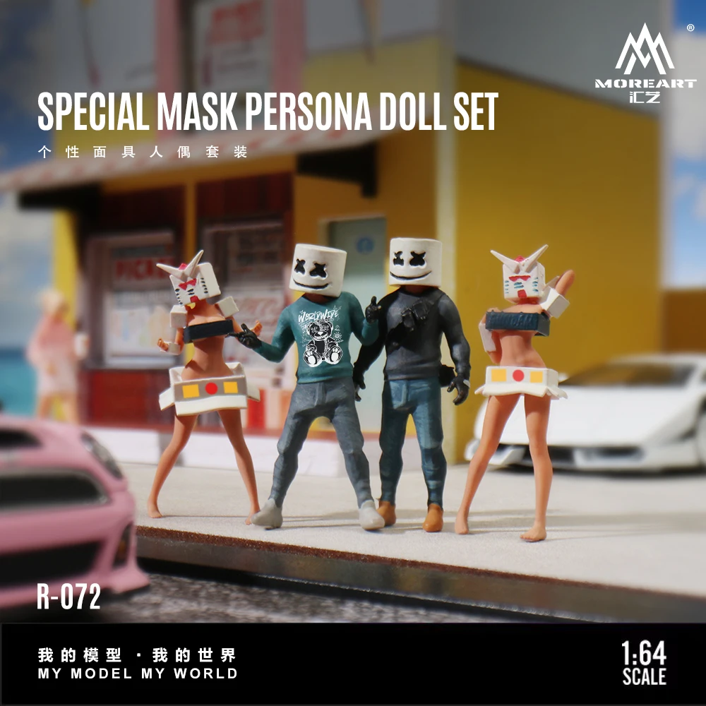 TimeMicro&MoreArt 1:64 Personalized Mask Doll Set - Realistic Resin Model