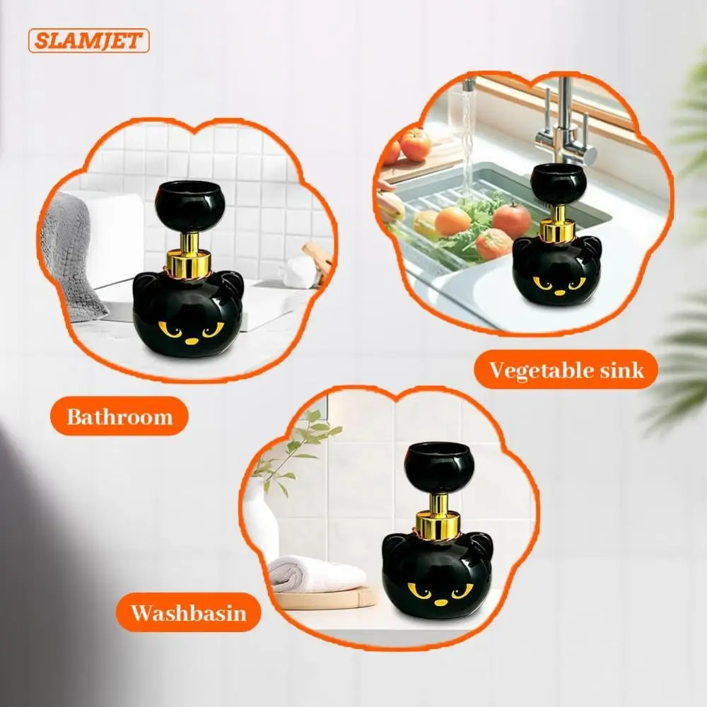 Large Capacity Cat Paw Foam Soap Dispenser Refillable Bubbles Soap Box Cats Pawprint Soaps Pump Bottle Paw-Shaped
