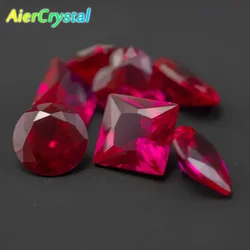 Loose Gemstone Red Gem Ruby Pigeon Blood Stone 6-8MM Wisdom and Guardian Stone Necklace Ring Jewelry Diy Making Beads