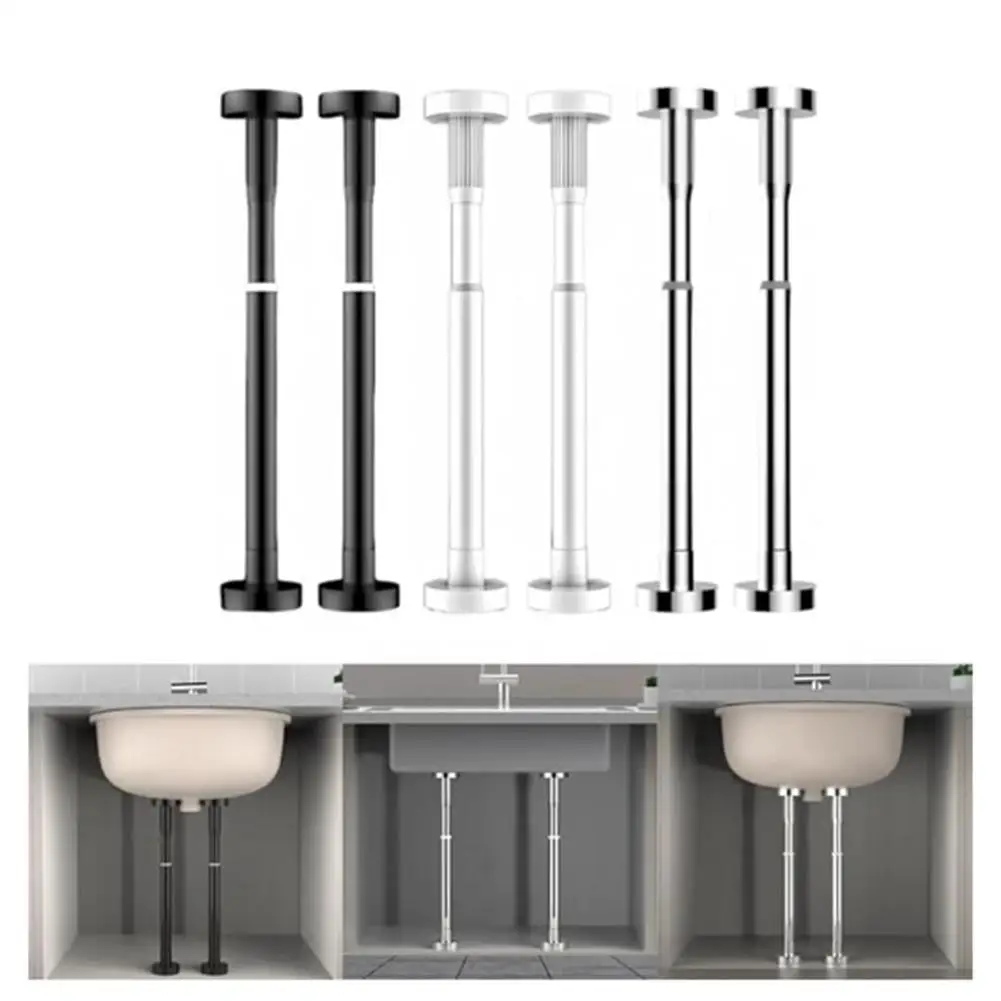 Adjustable Telescopic Support Rod 50-80cm Stainless Steel Cabinet Lift Arm with Locking Mechanism for Sink Vanity Sofa
