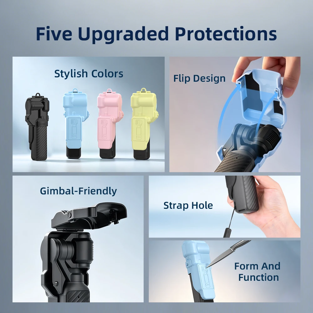 BRDRC Protective Case for DJI OSMO Pocket 4  Lens Screen Protector Cover  Scratch-resistant Anti-fall Pocket 4 Accessories