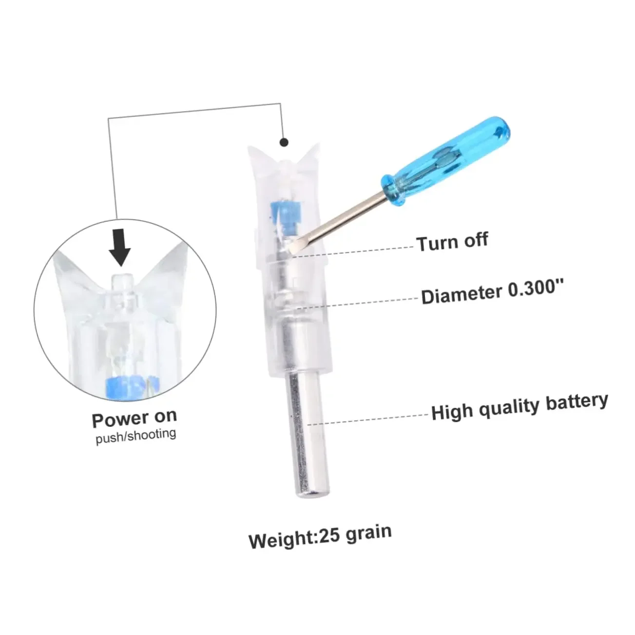 3PCS Luminous Nock Set LED Lighted Arrow Tail for Recurve Hunting Arrows Automatic Nocks with Extended Battery Life
