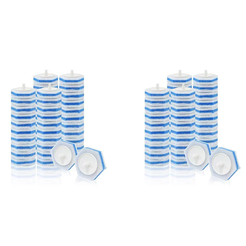 A93z 100 peças recargas de varinha de vaso sanitário atualizadas para cabeças de varinha descartáveis a maioria dos recargas de varinha de vaso sanitário para limpeza de banheiro e banheiro