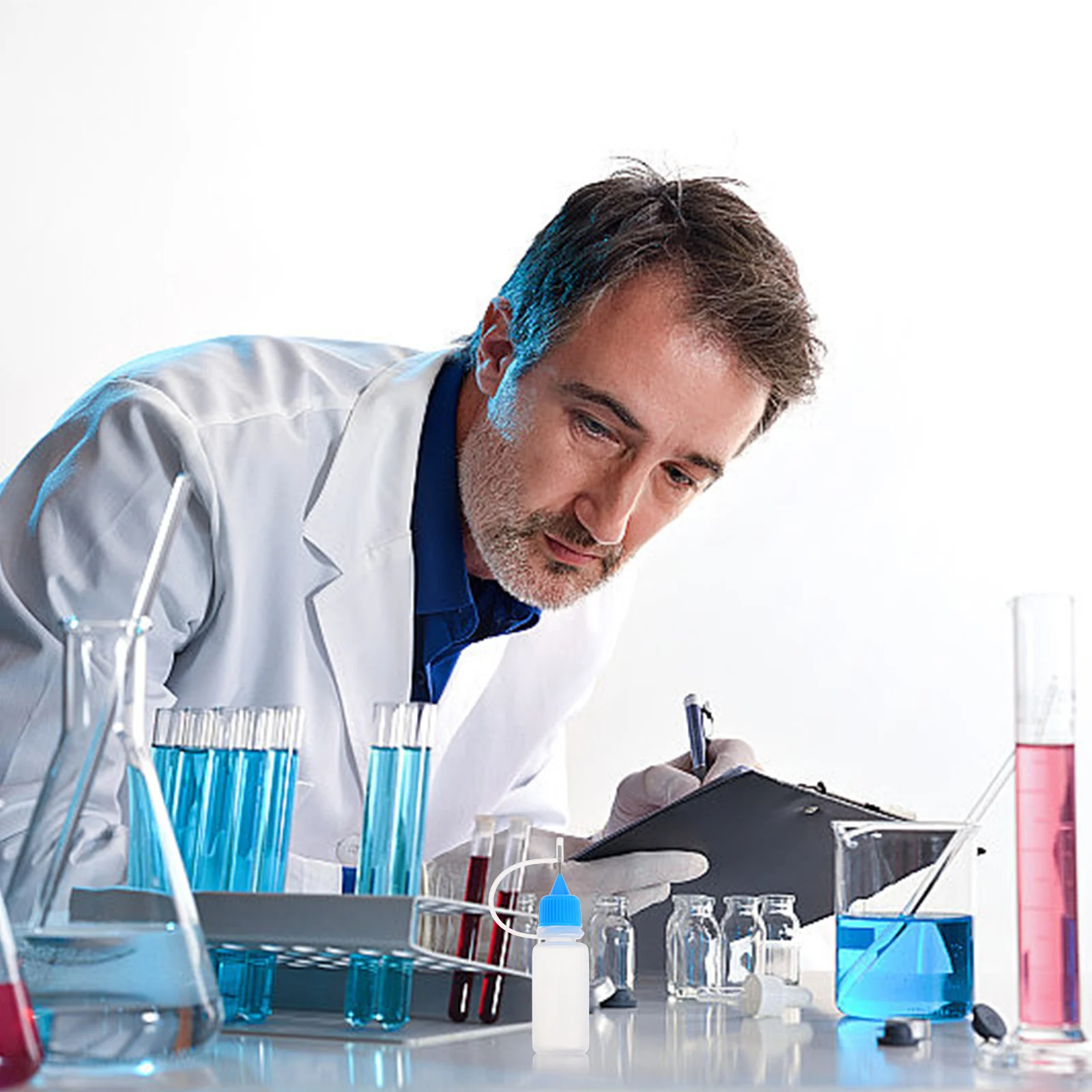 10 قطعة زجاجات ضغط بلاستيكية قابلة لإعادة الاستخدام مع غرامة لطلاء صبغ الشعر الغراء السائل الاستغناء لينة سهلة الضغط