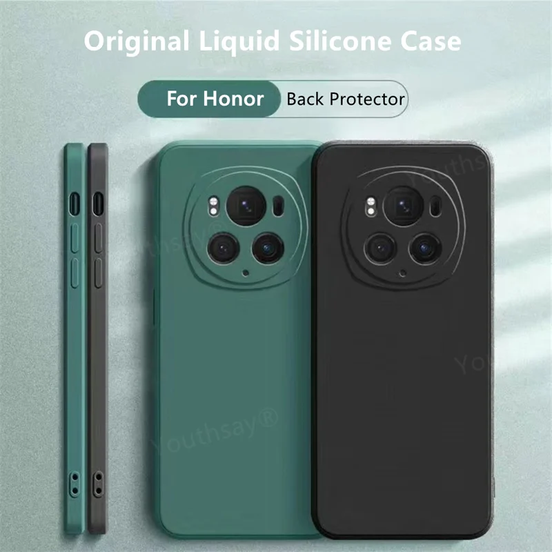 Luxury Case For Honor Magic 6 Pro Case Magic 6 Pro Cover Funda Coque Soft Original Liquid Silicone Phone Bumper For Magic 6 Pro