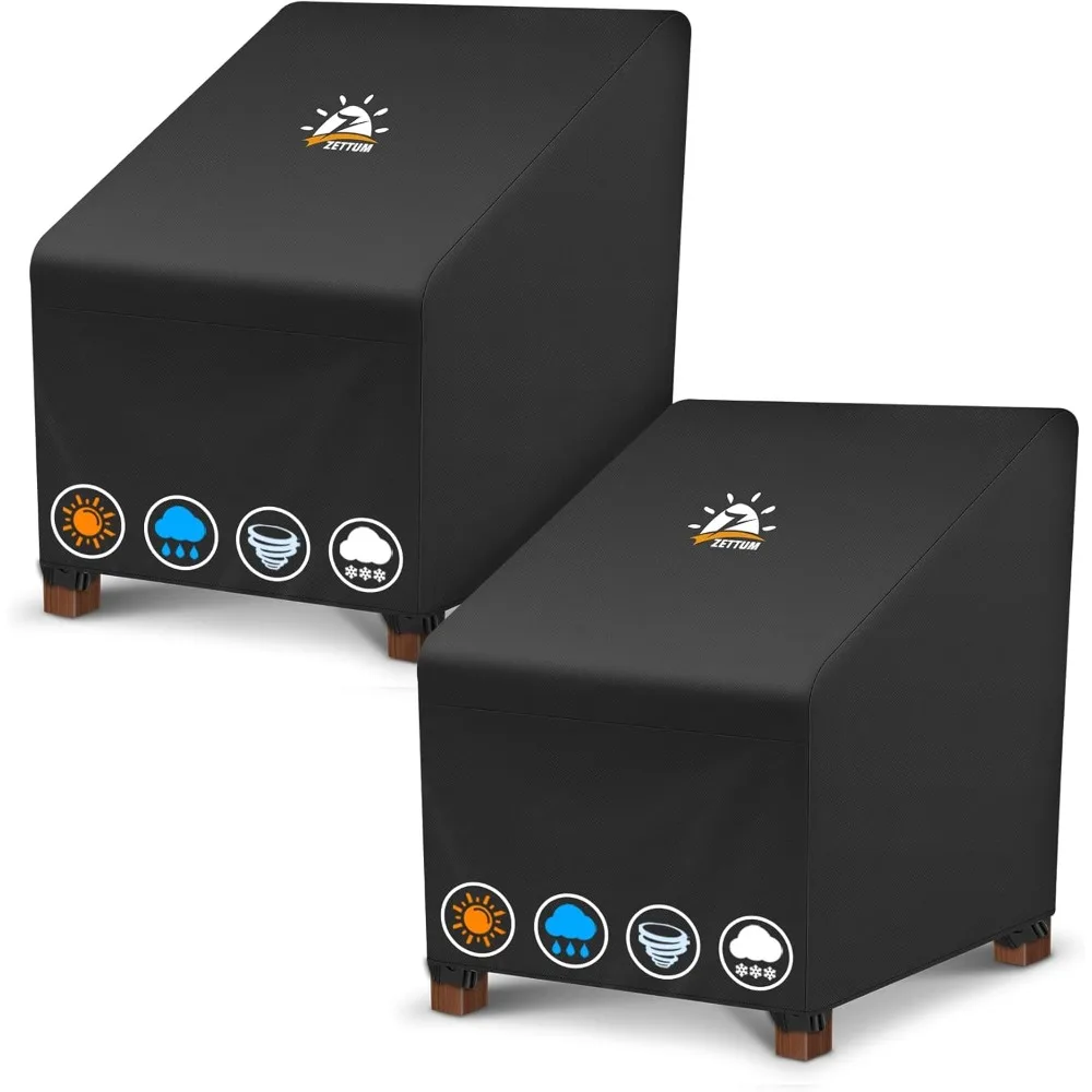 

Чехлы на стулья для патио, 2 шт. — водонепроницаемый чехол на сиденье для отдыха на открытом воздухе 600D, прочный чехол для плетеных стульев