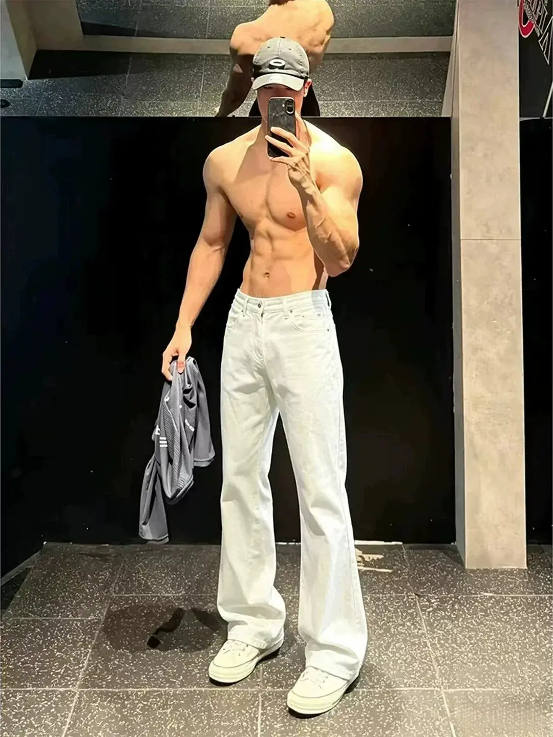 Cleanfit White Slim Fit Jeans Men's Summer Thin Wide Leg American Narrow Straight Tube Micro Flared Pants Knife 