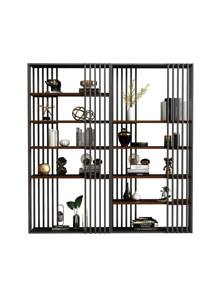 CX living room solid wood, bookcase modern simple office partition display stand