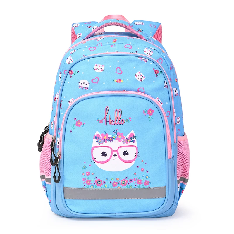 

High Quality Lovely Cat Large Backpack For Girls Waterproof Nylon School Bags Bookbag