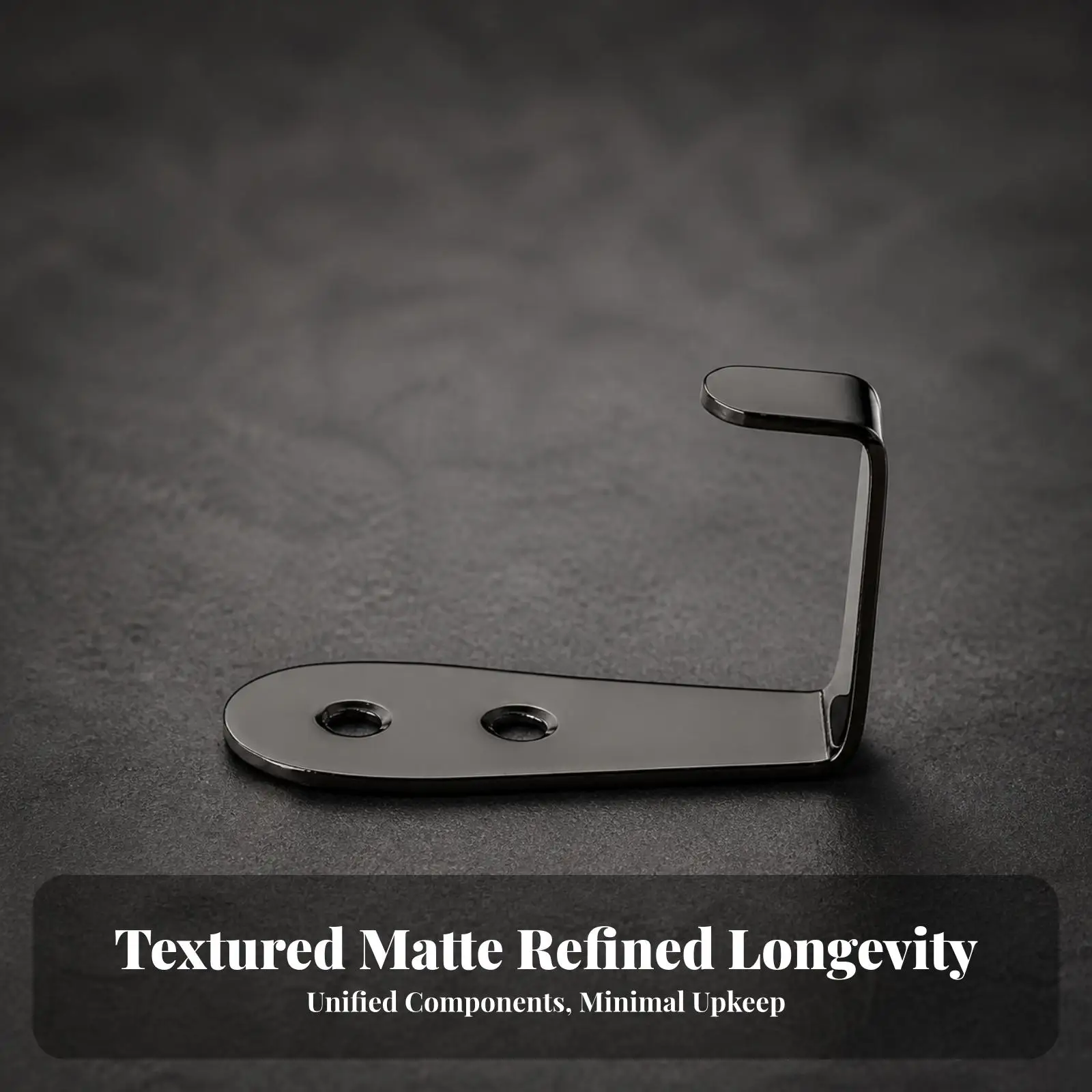 Gunmetal Black Restroom Hook 304 Stainless Steel Toilet Partition Fitting for Commercial Bathroom