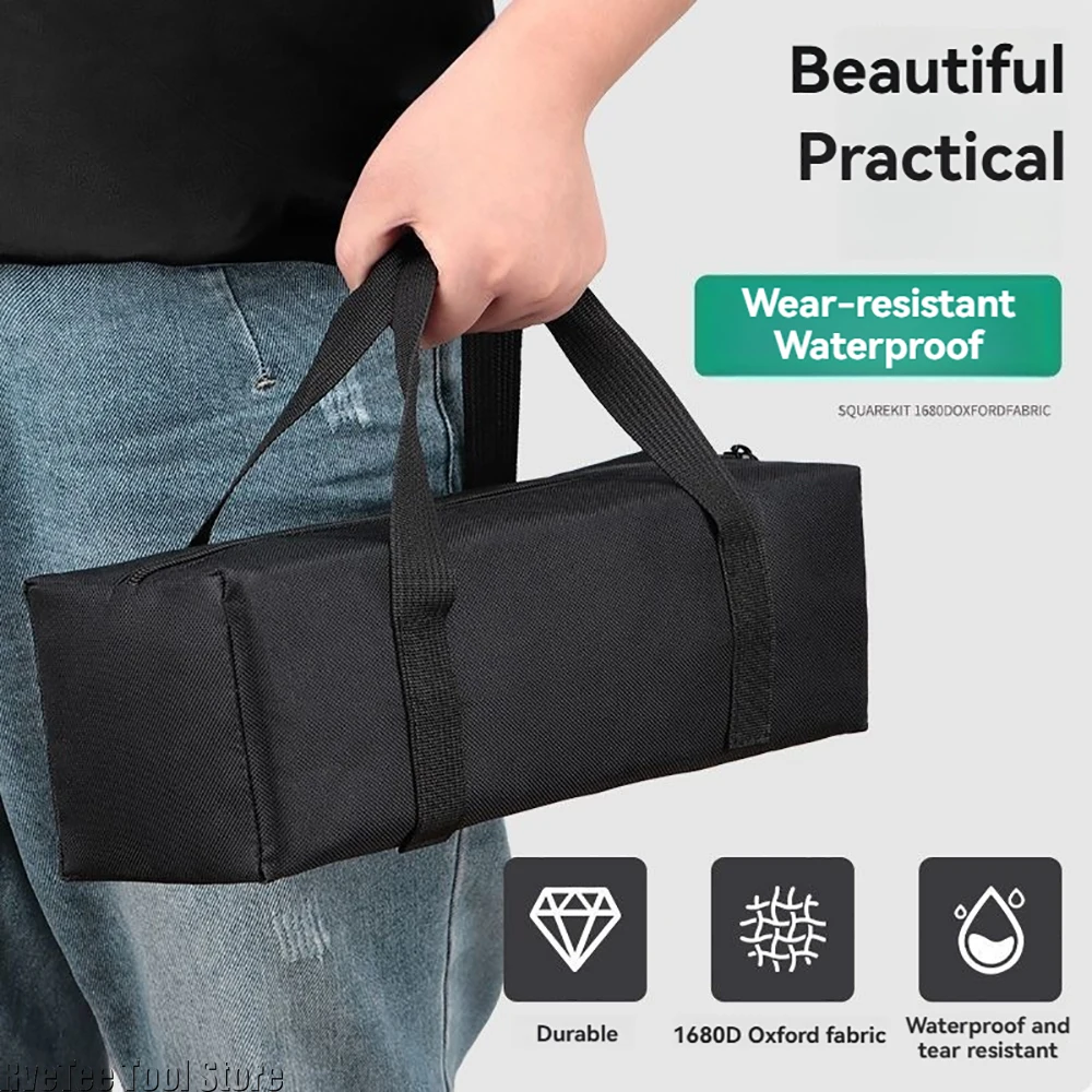 High Quality Black Square1680D Portable Tool Bag for Tool Organizer Pouch Home Electrician Tools