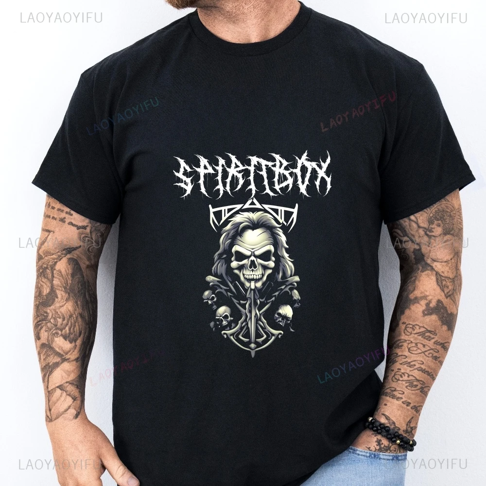 Retro Spiritbox Printed T-shirt - Unisex Hip-hop Trend Y2k Short-sleeved Shirt Suitable for Both Men and Women