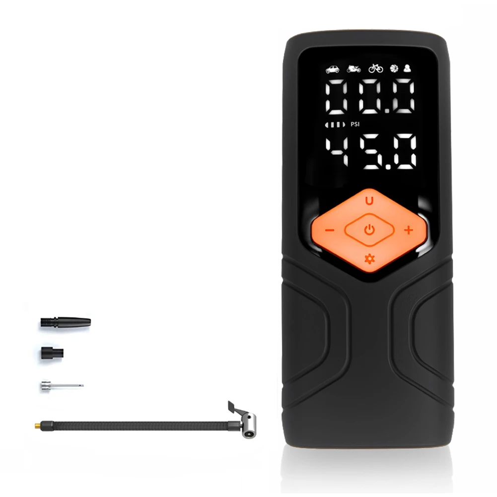 A95E-Portable Wireless Air Pump Car Quick Tire Inflation Tool Featuring Digital Display And Light Indicator