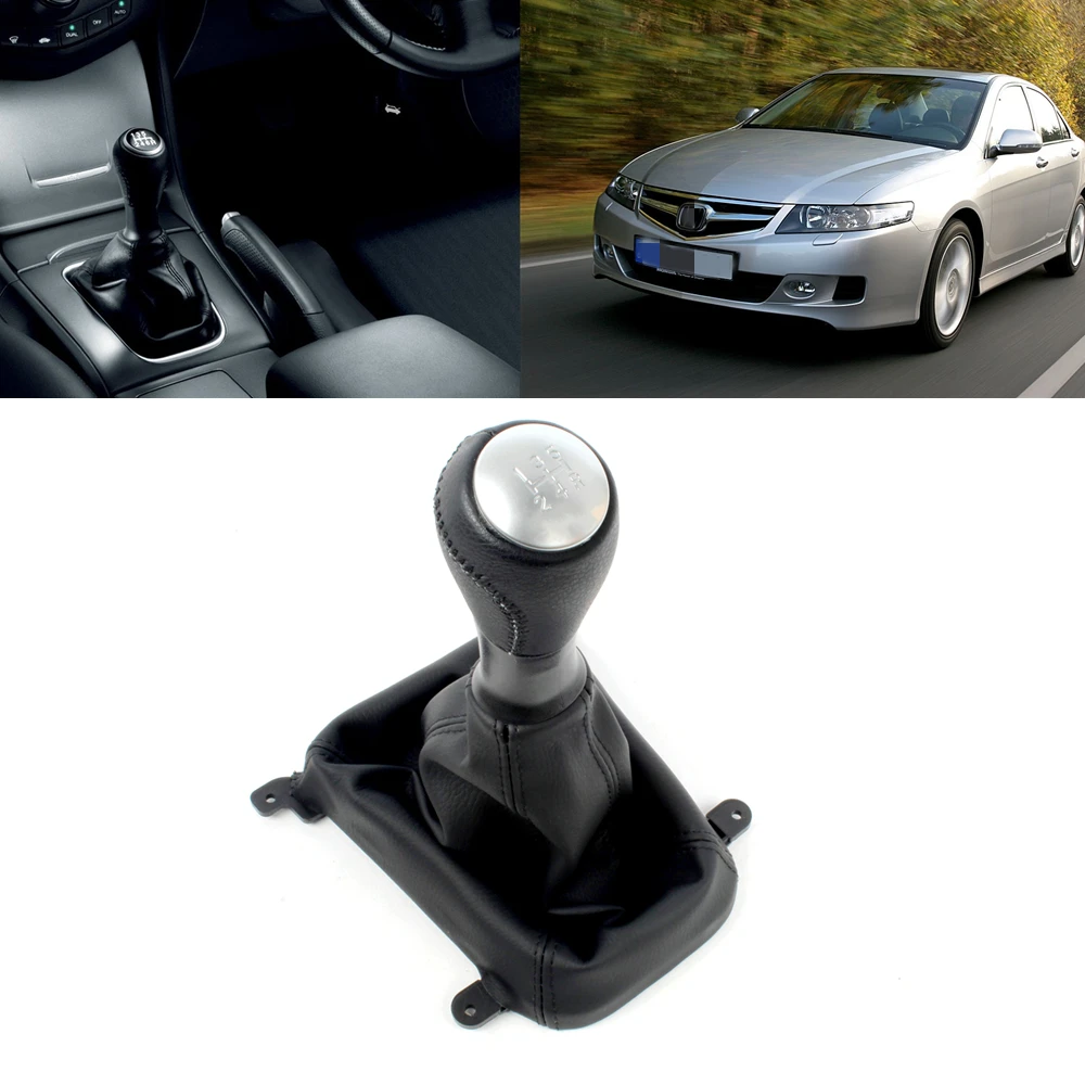 

5 Speed Gear Shift And PU Leather Boot For HONDA ACCORD EURO VII 7 MK7 2003 2004 2005 2006 2007 2008