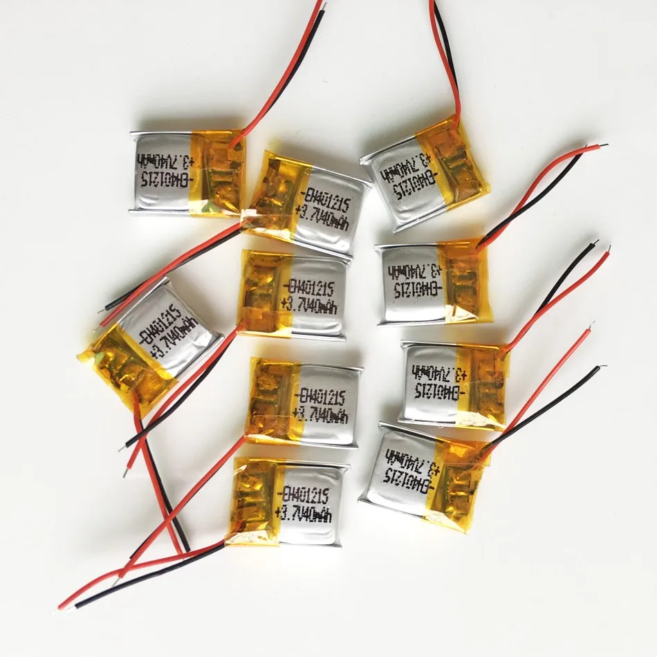 5 szt. 3.7V 40mAh 401215 litowo-polimerowa Lipo akumulator do inteligentnego zegarka MP3 Bluetooth zestaw słuchawkowy rejestrator słuchawkowy