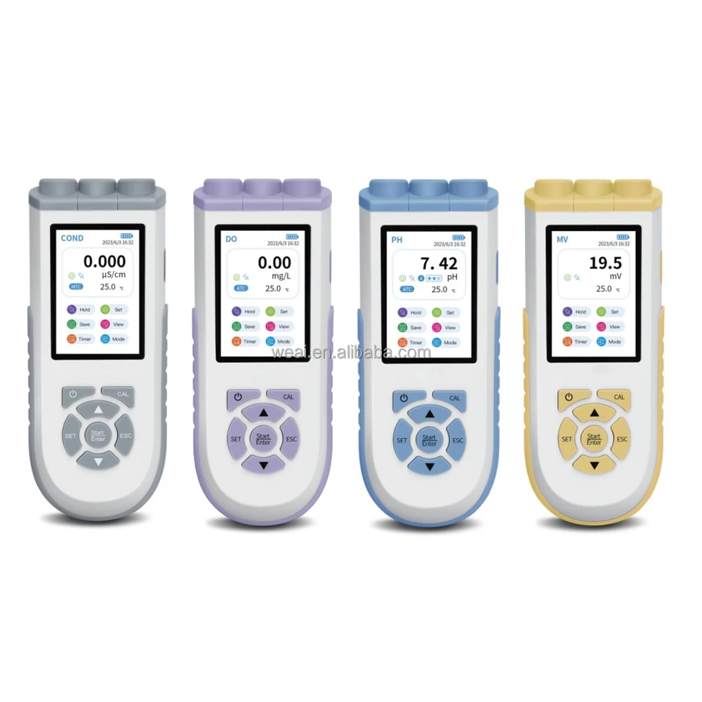 WEIAI Portable Power Station Salinity TDS EC Meter Ultrapure Water Low Conductivity Probe Power Plant Lab Conductivity Meter