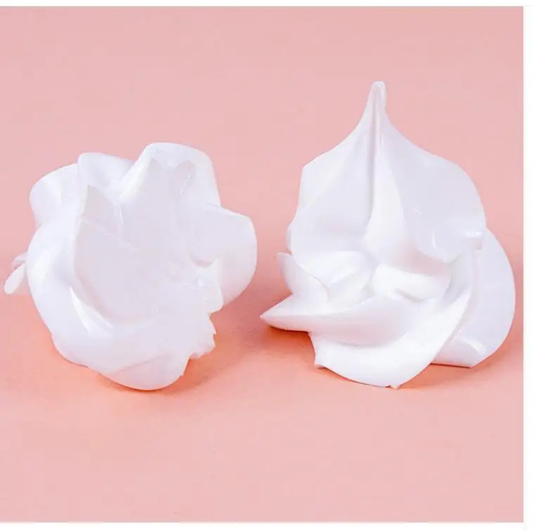 

2pcs Milk Tea Cup Decoration Artificial Ice Simulated Pastry White Cream Top DIY Kids Educational Accessories Cream Glue Toy