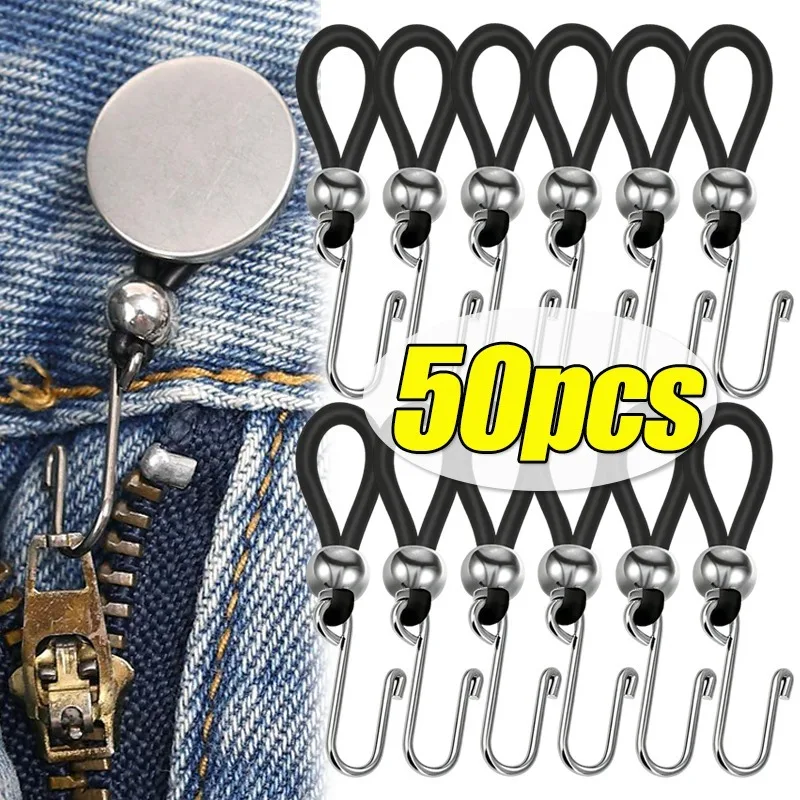 Universeller Jeans-Reißverschluss mit Rutschfester Schnalle, Verstellbarer Hosenknopf-Verschluss, Haushalts-DIY-Nähzubehör