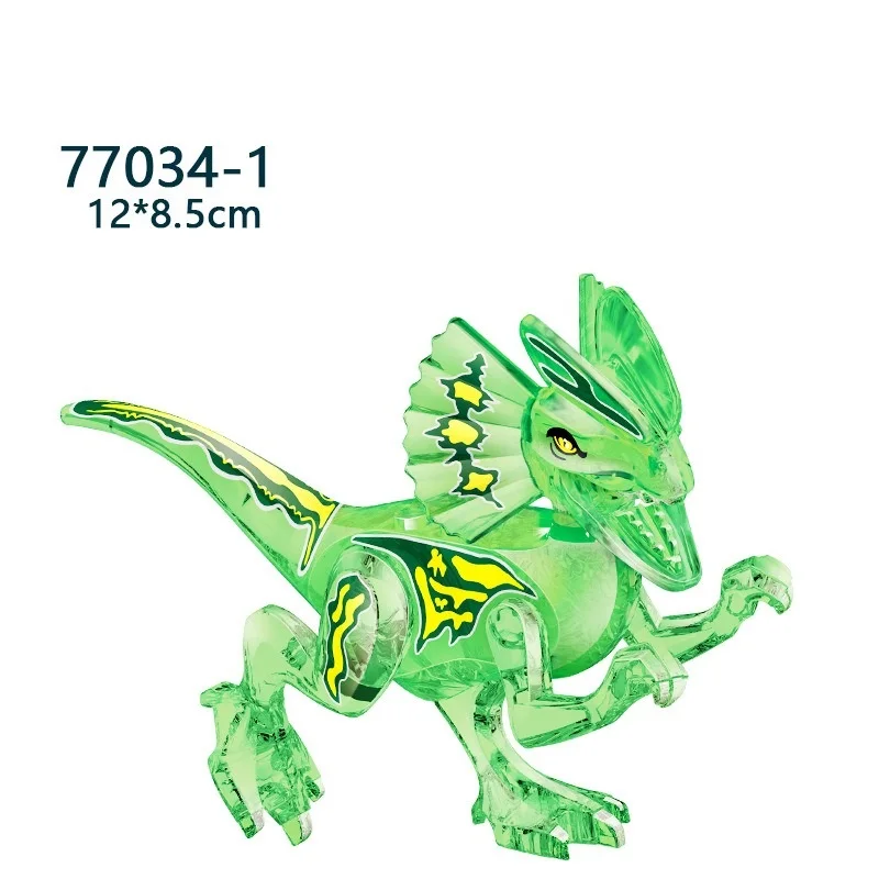 الديناصور الجوراسي اللبنات كريستال الديناصور ريكس النار اللص التنين الزاحف المجنح اللبنات لعبة هدية للأطفال