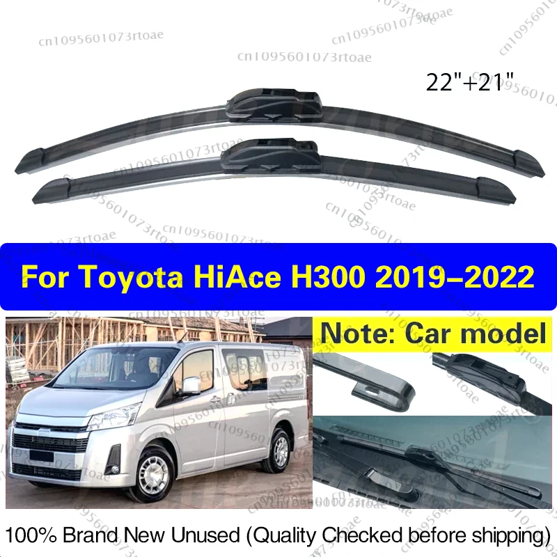 

Car Front Wiper Blades For Toyota HiAce H300 GranAce 2019 2020 2021 2022 Windscreen Rubber Rain Brush Car Accessories 22"+21"