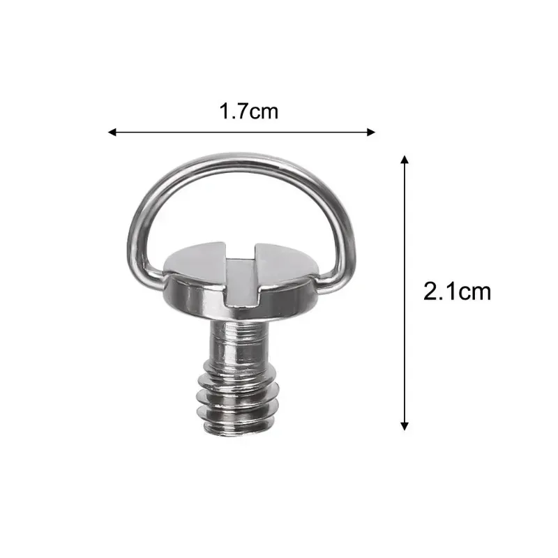 Thread D-Ring Stainless Steel Camera Fixing Screws Quick Release Plate Mounting Screw for Camera Tripod Monopod Plate 10/1pcs