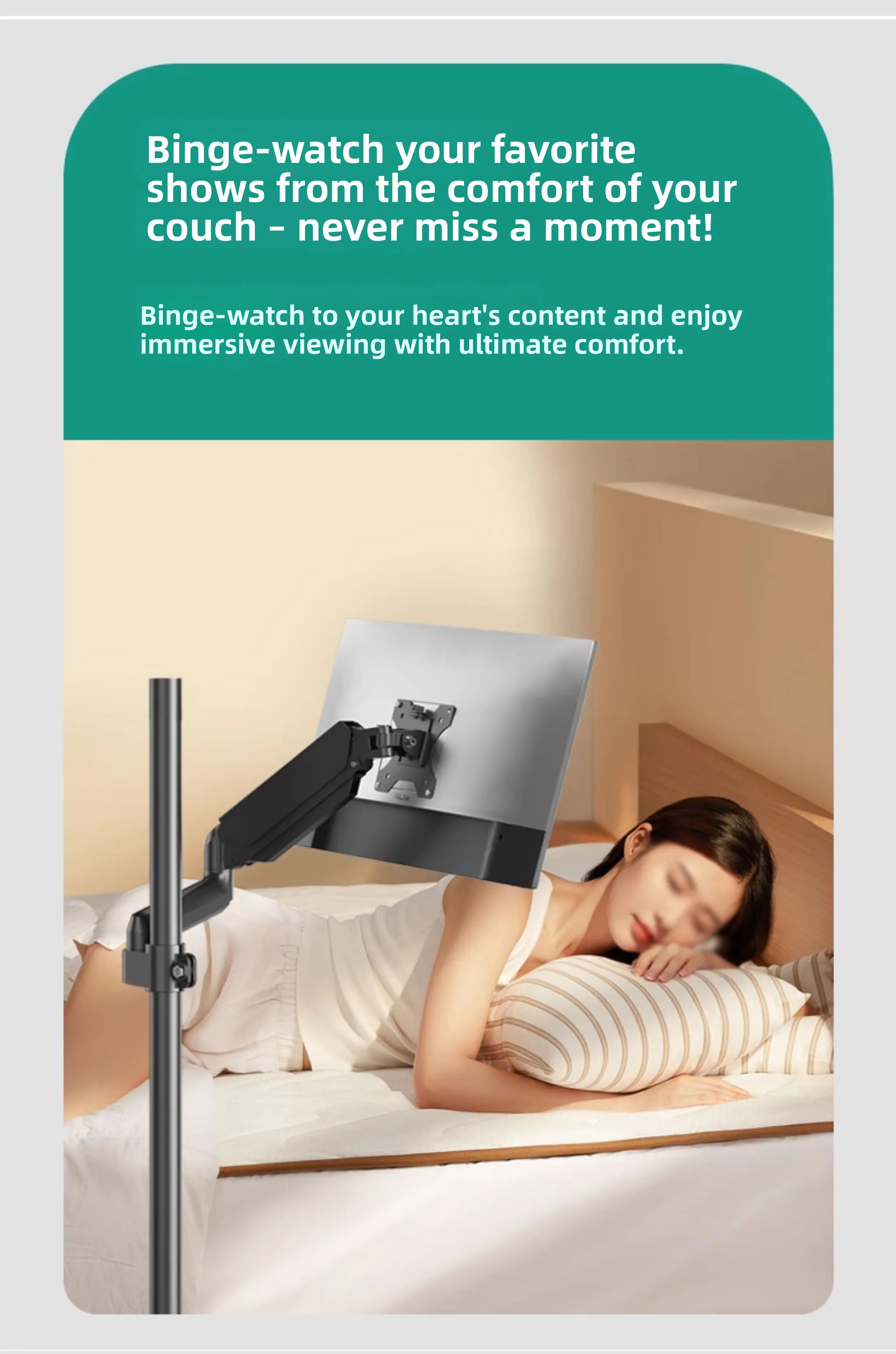 Adjustable Mobile Standing Desk Riser with Ergonomic Monitor Arm and Keyboard Tray