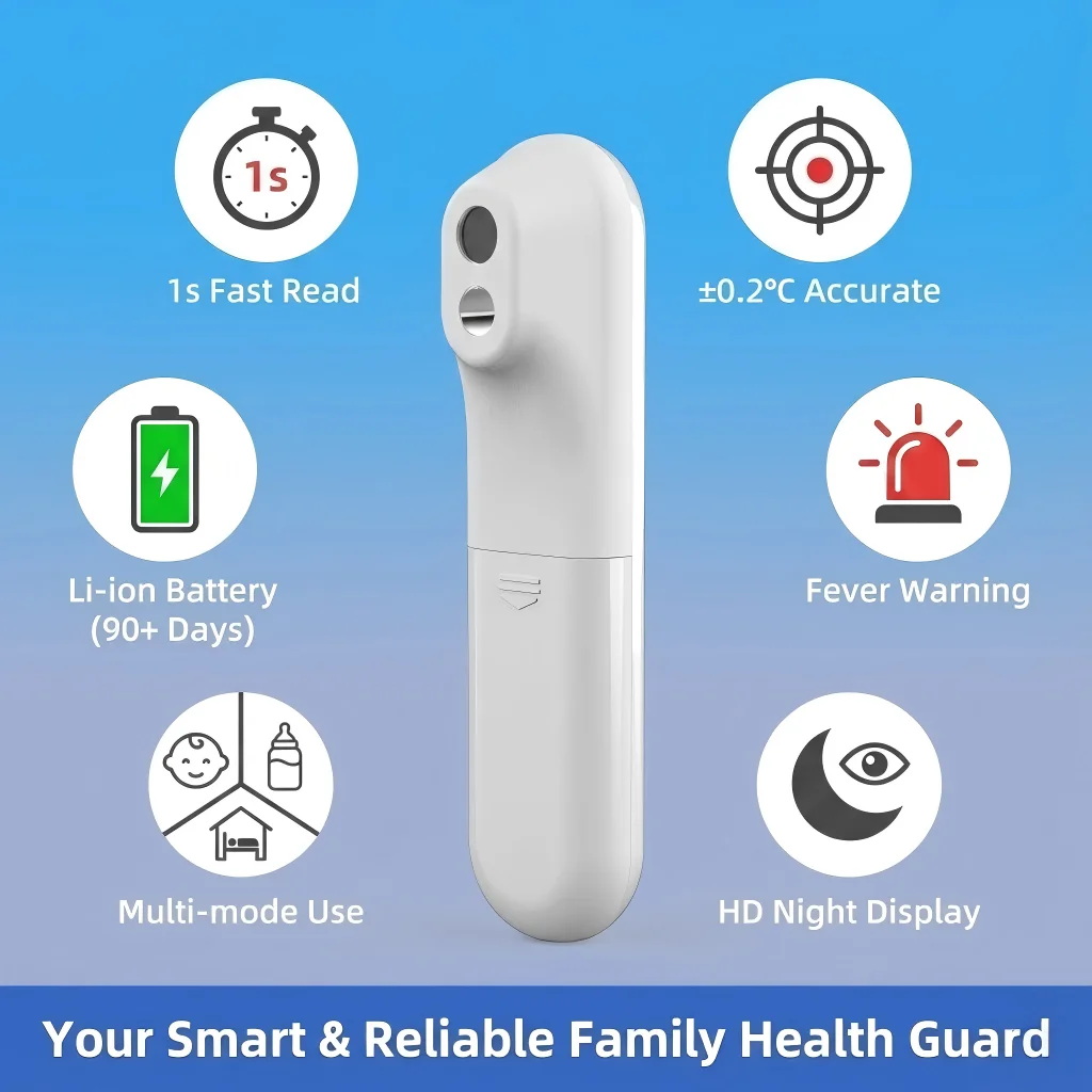 JUSTLANG Wiederaufladbares Haustierthermometer, Infrarot, elektronisches LED-Display, schnell ℃ / ℉ Veterinär-Thermometer für Hunde & Katzen zur Fiebermessung bei Tieren – Detail 3