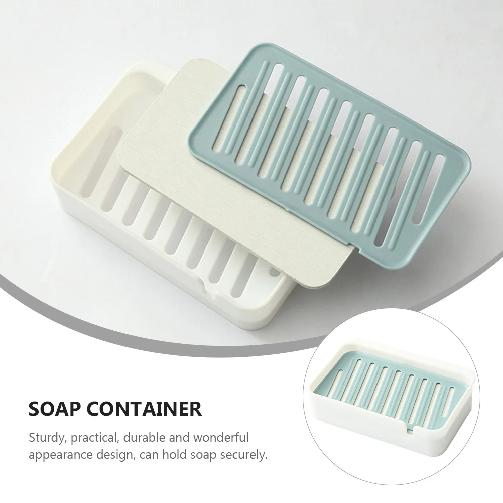 

1Set Wall Mounted Soap Box Absorbent Diatom Ooze Bathroom Organizer Sturdy Stable Soap Shelf Holder Bathroom Organizer
