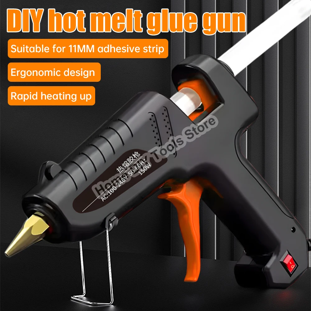 

150W Hot Melt Glue Gun 11mm Glue Sticks Industrial Guns Heat Temperature Thermo Electric Repair Tool DIY Electrothermal Glue Gun