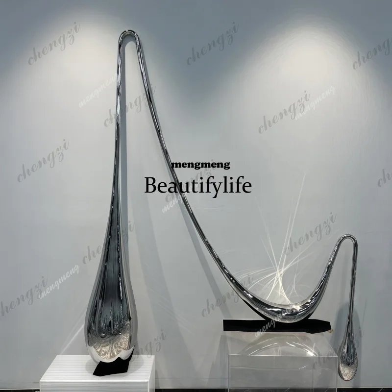03 Water drop stainless steel for living rooms, offices, corridors, hotels, shops, interior sculptures and art Wall decoration