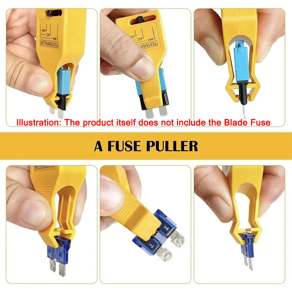 DC 24V Automotive Blade Fuses Tester and Puller Check With Green LED Indicator Light for Circuit Breaker Reset Fuse Removal Tool