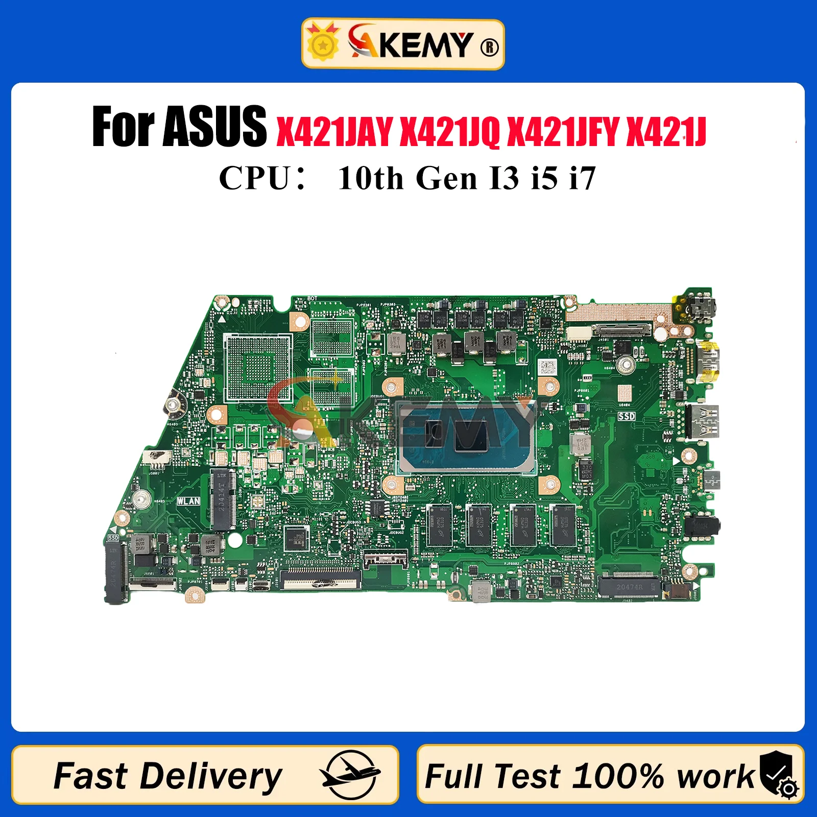 

X421JA Laptop Motherboard For ASUS X421J X413J I421J R421J S433J X421JAY X421JQ X421JFY X421JP Mainboard With 10th Gen I3 i5 i7