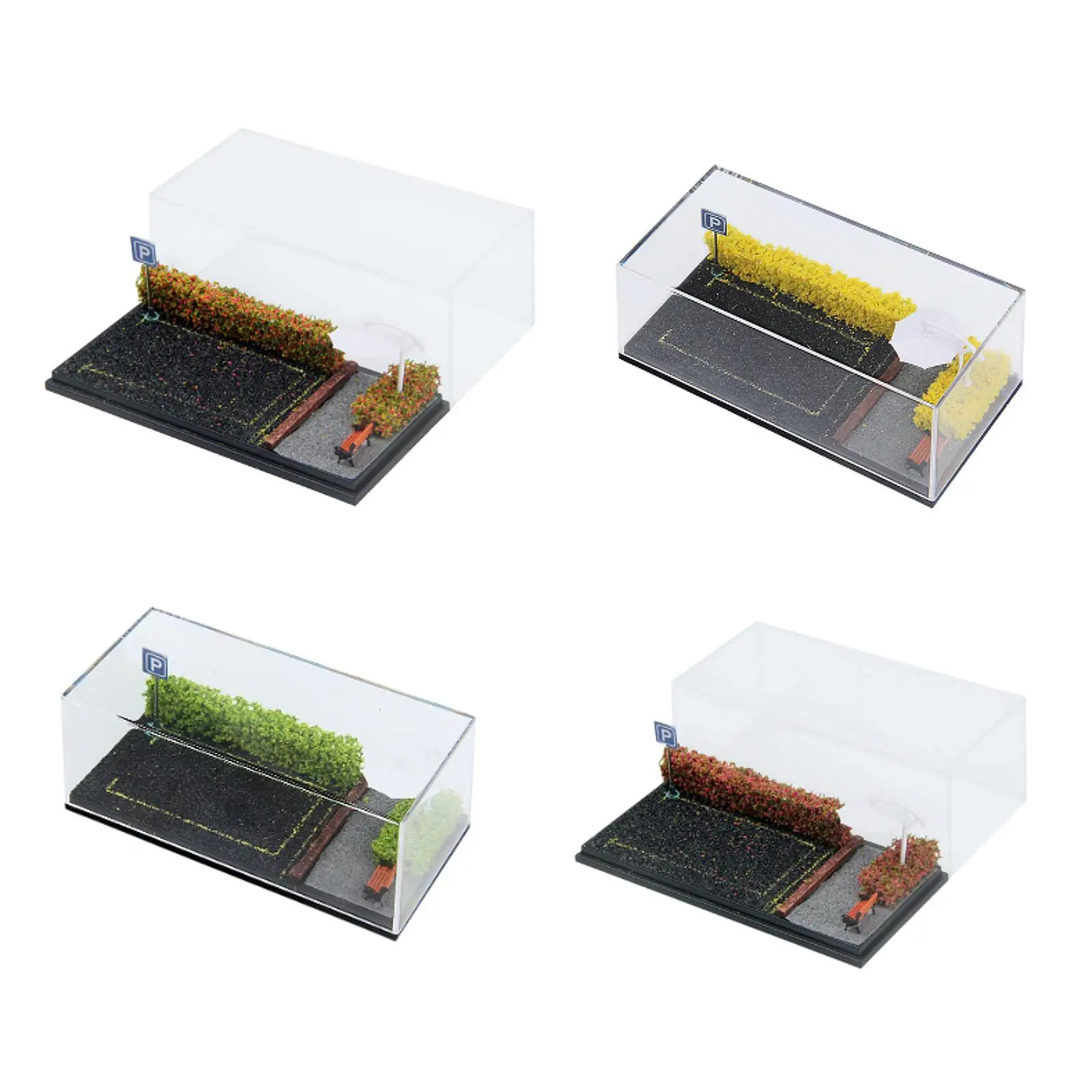 

1/64 Diecast Car Display Case Showcase Diecast Wheels Display Case Car Parking Scene for Tiny Figures Vehicle Alloy Car Decor