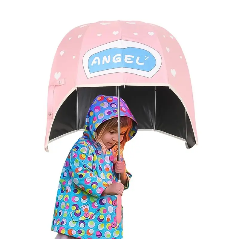 Cute Hard Hat Umbrella Creative Sun Umbrella Sun Rain Resistant Hard Hat Shape Kid\'s Umbrella Bubble Rain Umbrella for Travel