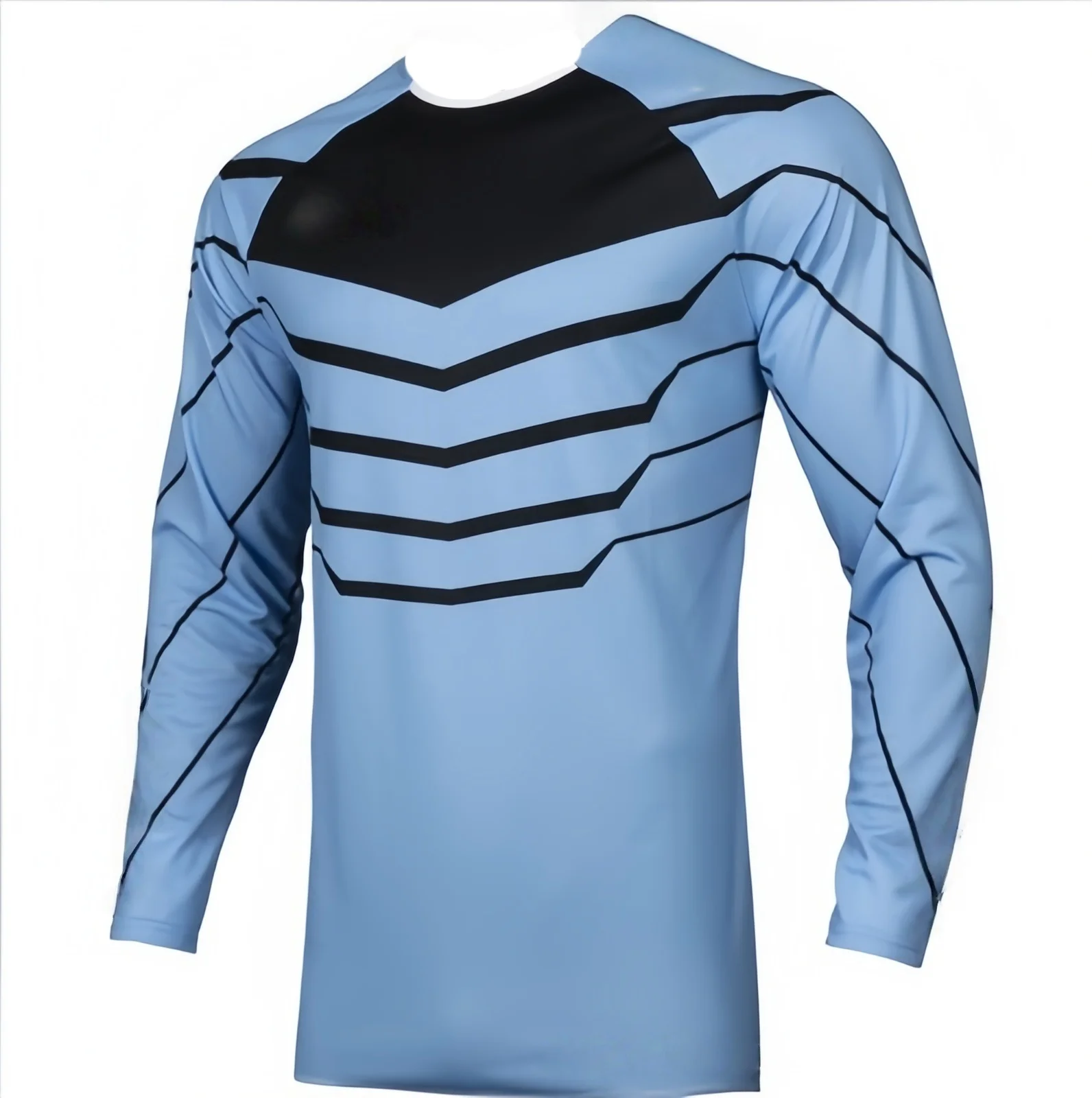 

Minimalist Style Off-road Motorcycle Sportswear, Men's Long Sleeved Mountain Bike Shirt, Breathable and Quick Drying