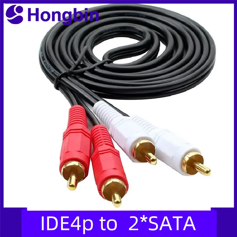 2RCA to 2RCA Dual Lotus Audio Cable Red White 2 RCA Head Stereo Sound Connection Line for Amplifier TV Speakers
